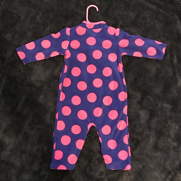 Carter’s Purple and Pink Polka Dot Fleece Outfit - Picture 2 of 4